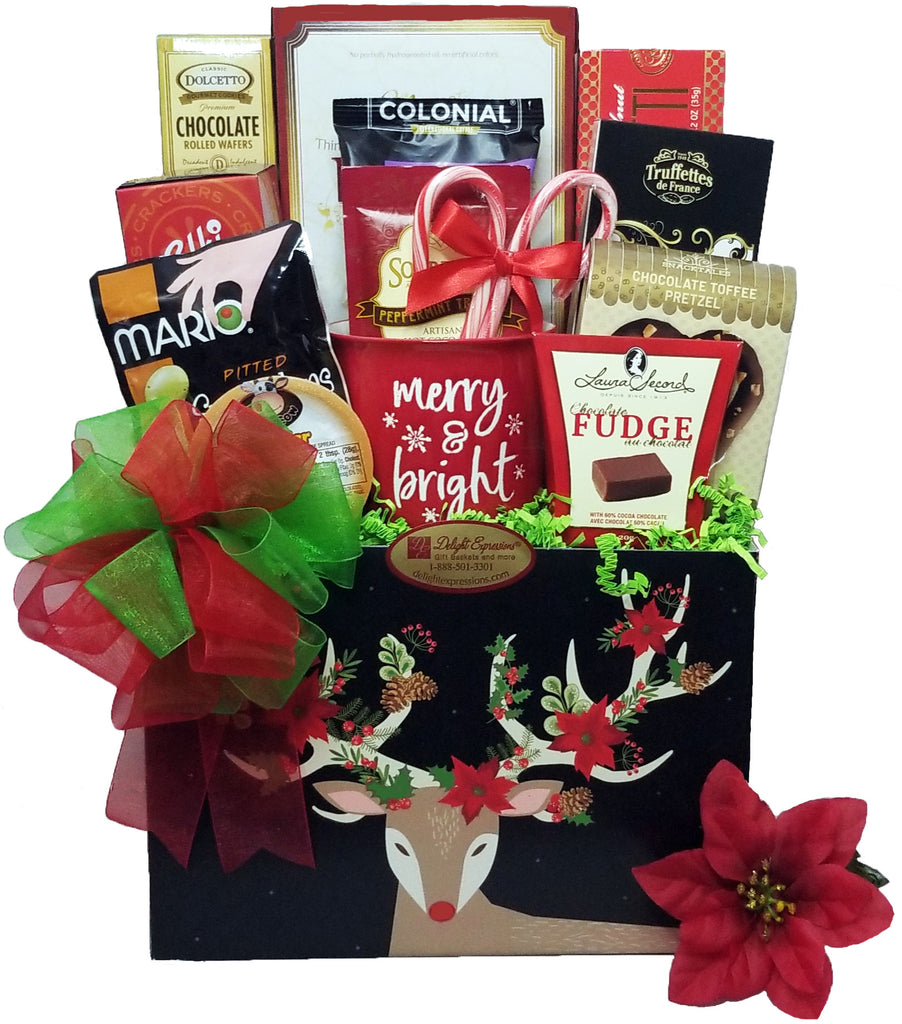 Dashing through the Snow Christmas Gift Basket - Holiday Food Basket