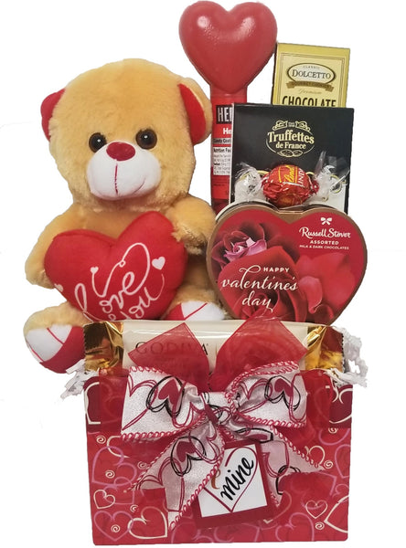 Be Mine Gift Basket, Valentine's Day Gift Box by Delight Expressions