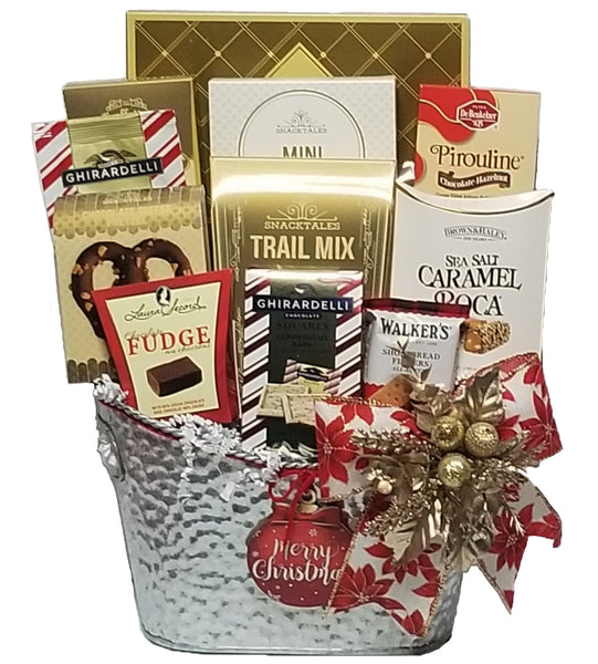 "Be Merry" Gourmet Food Gift Basket - Holiday Christmas Gift Basket