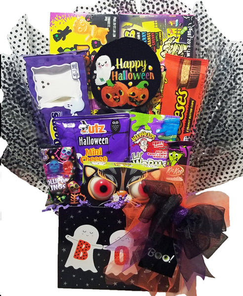 "BOO Bites" Halloween Gift Basket - Halloween Gift Box for Kids - For Teens