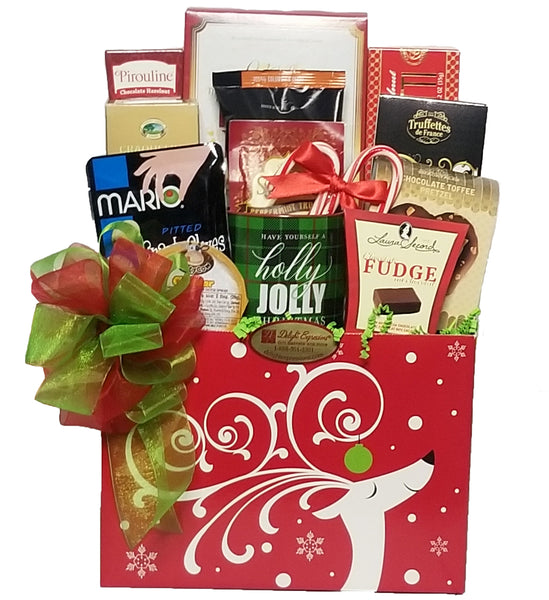 Dashing Reindeer Holiday Gift Box - Holiday Gift Basket