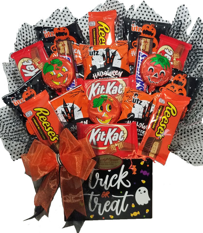 Happy Haunting Halloween Gift Box - Food Gift Basket for Kids - For Teens - For Adults