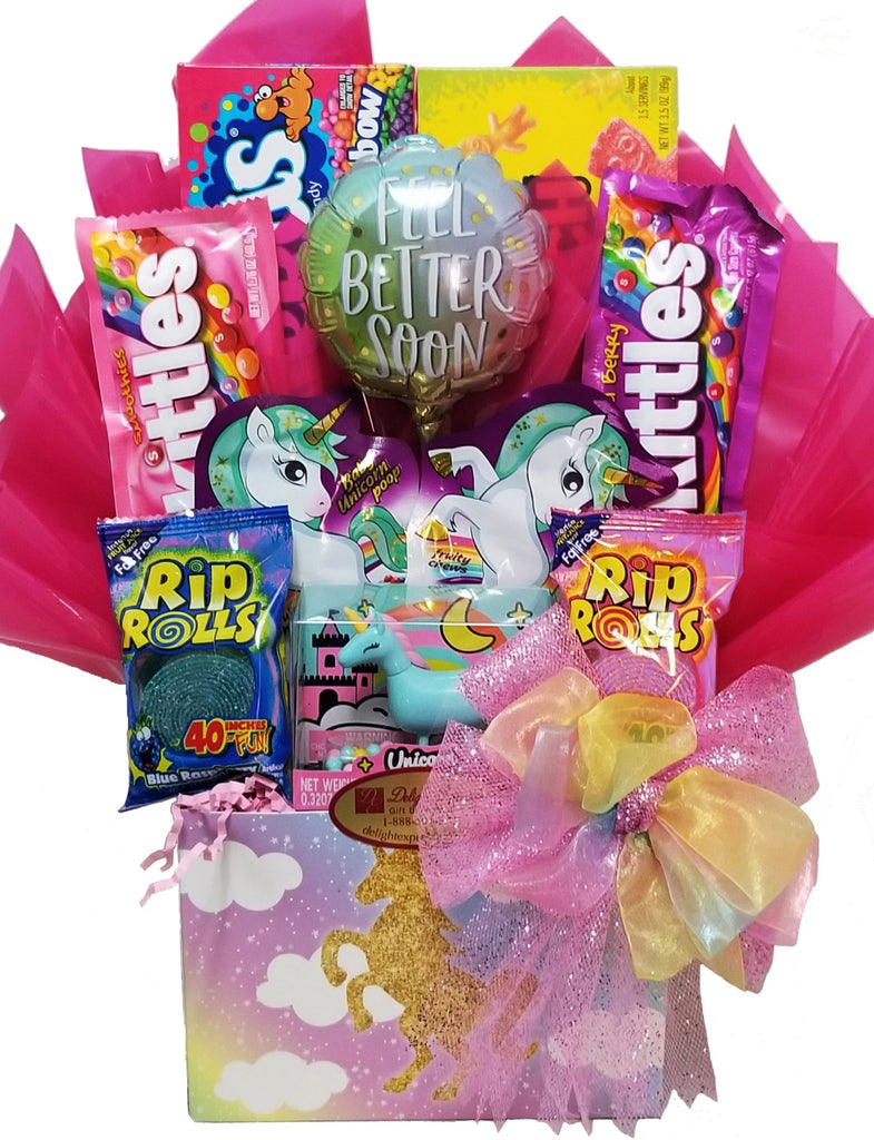Delight Expressions® Feel Better Soon Unicorn Gift Basket Get Well C