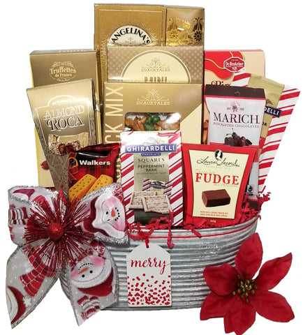 "Be Merry" Gourmet Food Gift Basket - Holiday Christmas Gift Basket