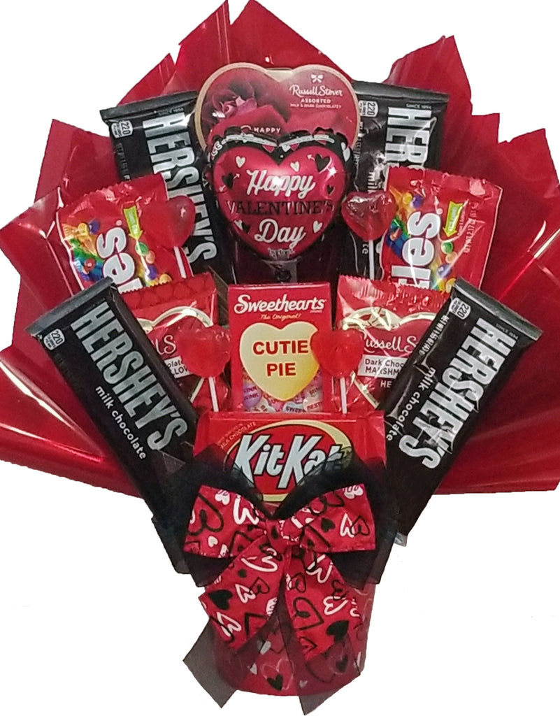 Valentines Day Anniversary Gift Box/bucket Gifts for Her Gifts for Him  Chocolate Candy, Lollipops, Thinking of You Gift Set 