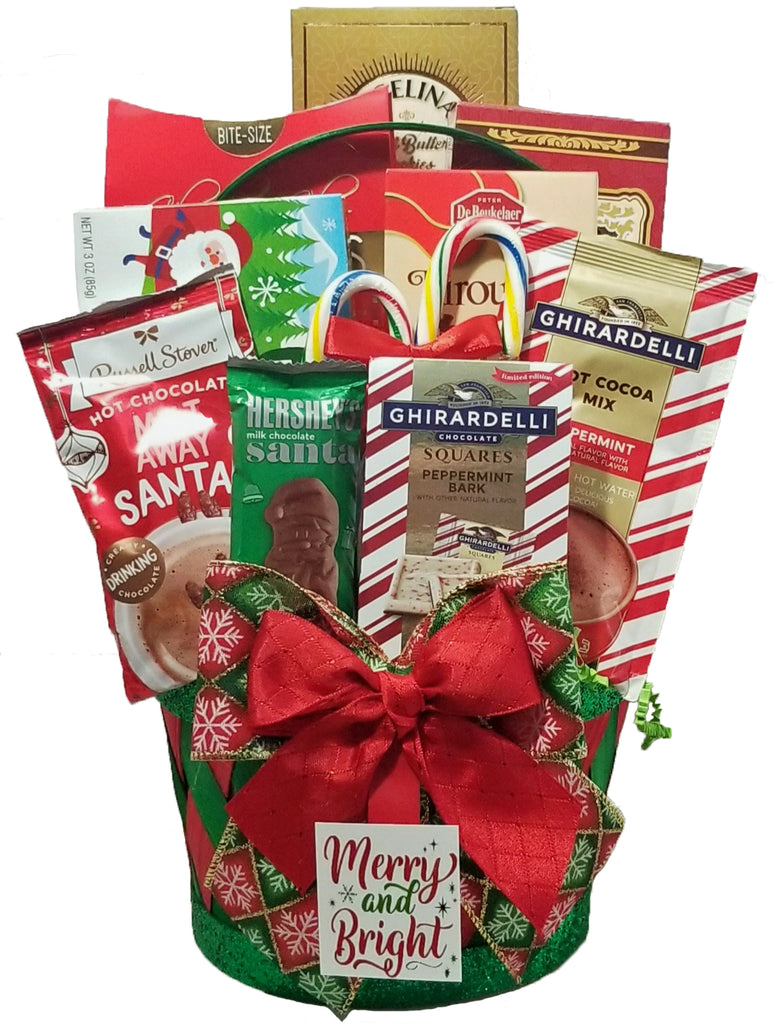 "Merry and Bright" Christmas Gourmet Food Gift Basket