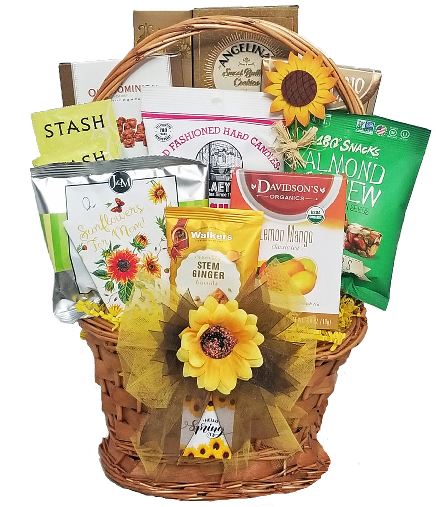 "Sunflowers For Mom" Gourmet Gift Basket - Mother's Day Gift Basket Idea!