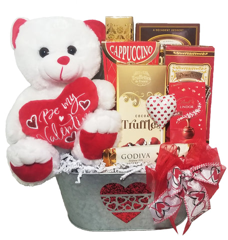 "With all my Heart" Gift Basket - Valentine's Day Gift Basket - For Her - For Him