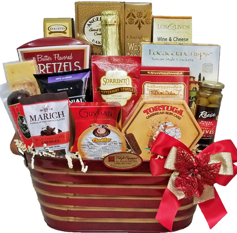 Christmas Cheer Holiday Gourmet Food Gift Basket